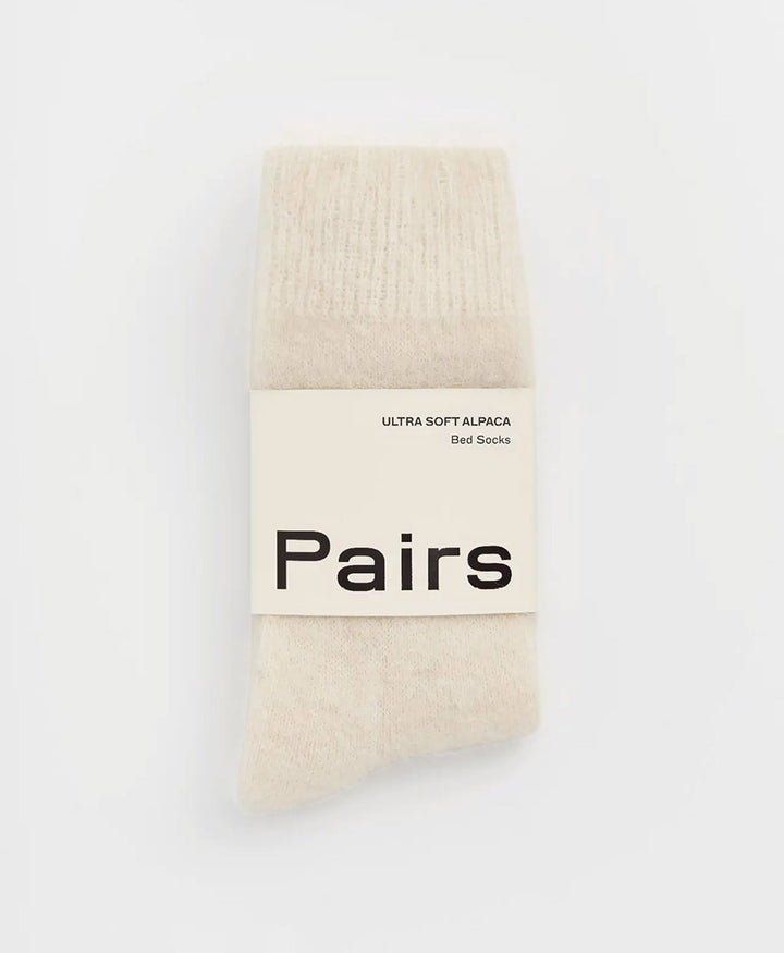 Weiche Alpaka Socken - Plain - Creme