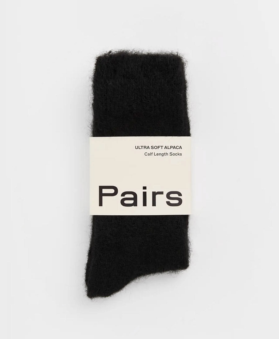 Weiche Alpaka Socken - Schwarz
