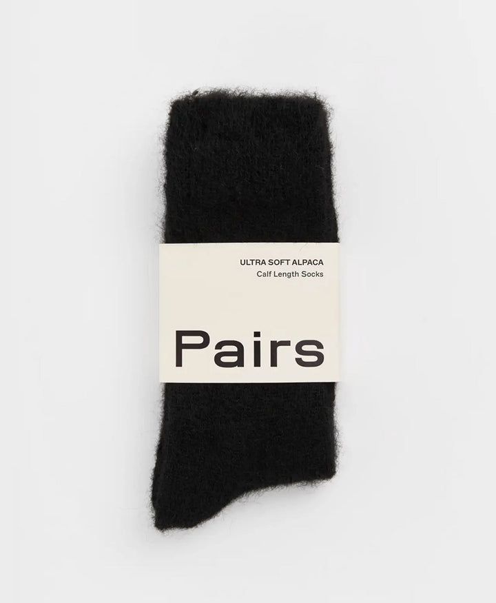 Weiche Alpaka Socken - Schwarz