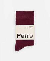 Socken Bambus Pairs in Burgunderrot