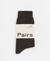 Socken Merino Pairs in Dunkelbraun meliert