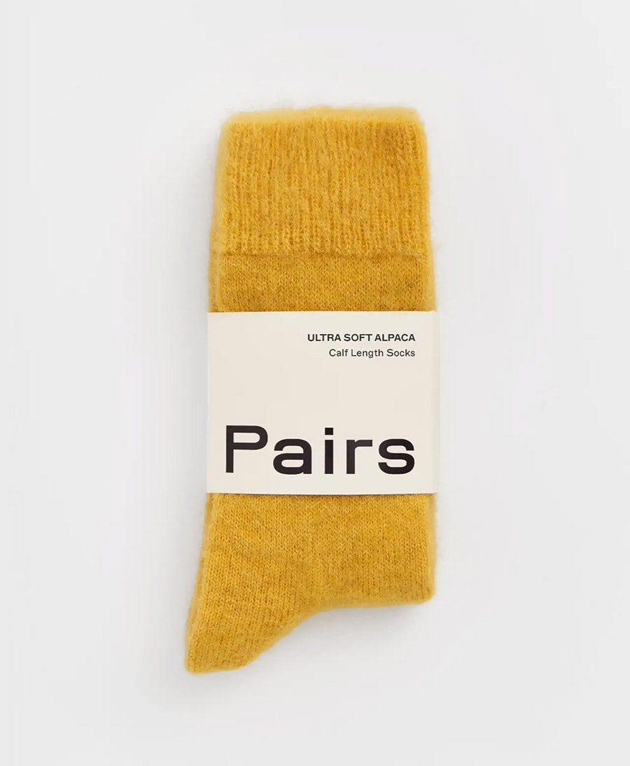 Weiche Alpaka Socken - Gelb