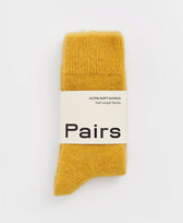 Socken Weich Alpaka Pairs in Gelb