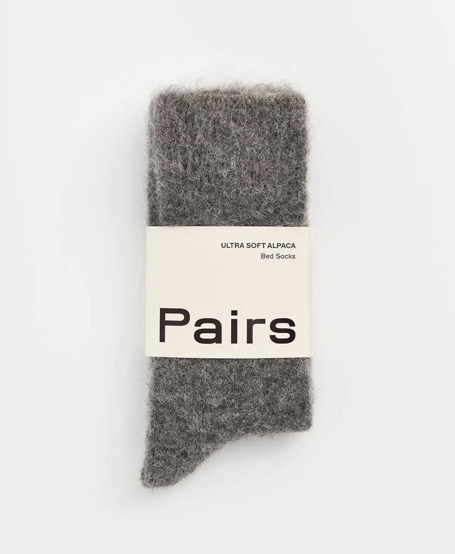 Weiche Alpaka Socken - Plain - Rauchgrau