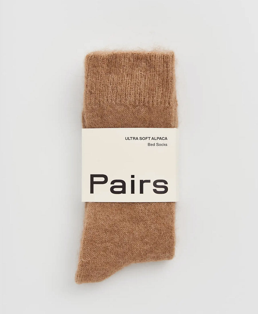 Weiche Alpaka Socken - Plain - Biscuit