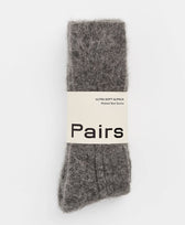 Socken weiche Alpaka Gerippt Pairs in Rauchgrau