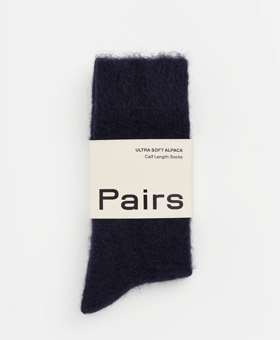 Weiche Alpaka Socken - Tintenblau