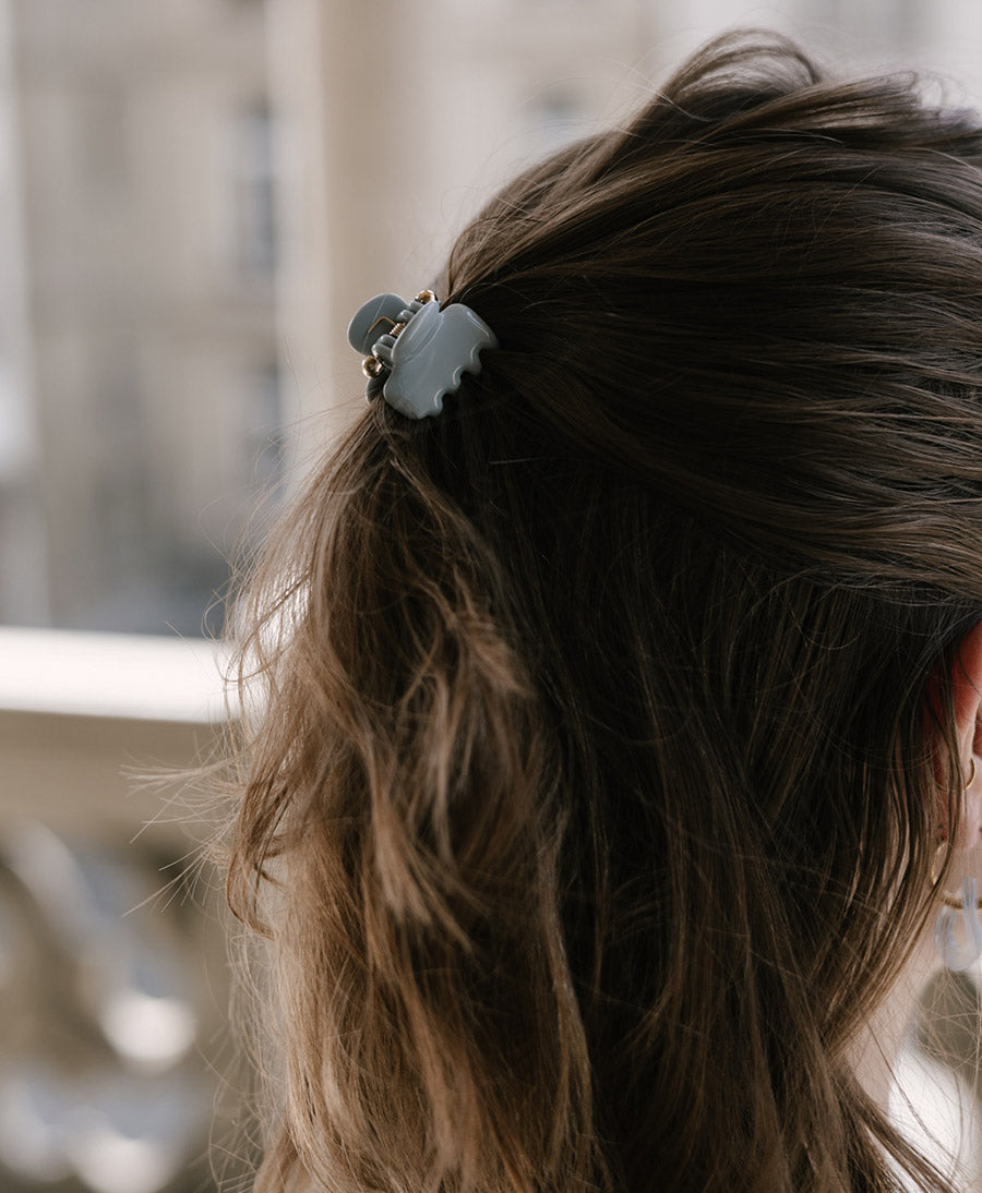 Mini Haarklammer 2er Set - PALE BLUE CLAW CLIP