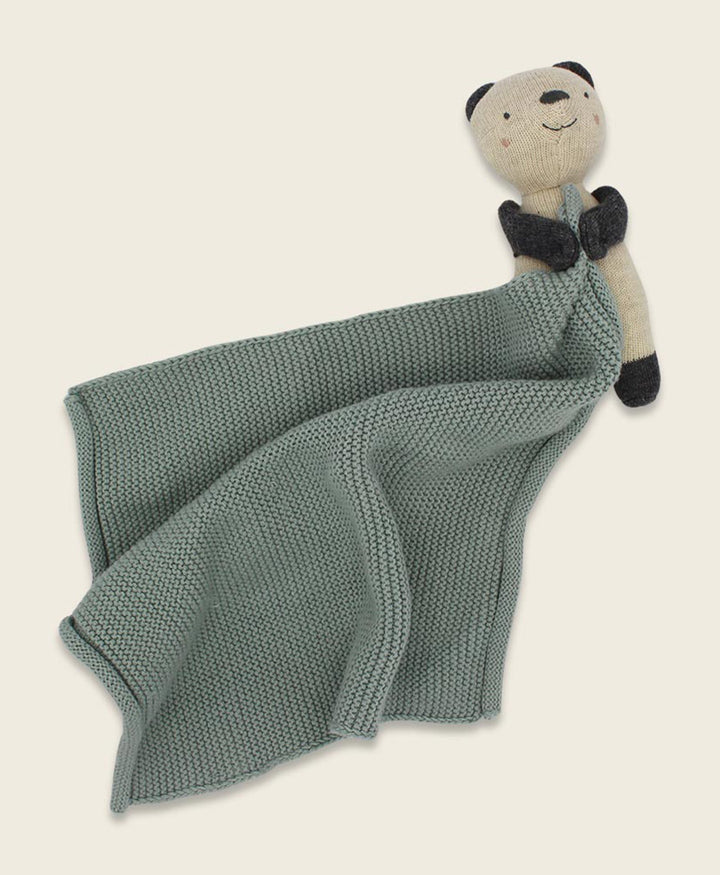 Nuschi / Kuscheltuch - Panda - Hellblau