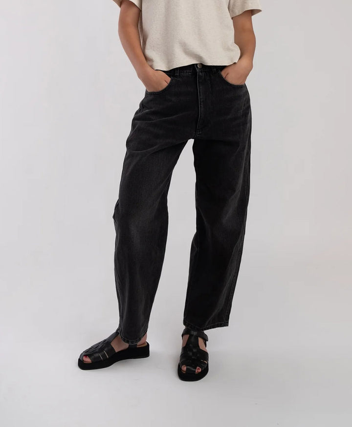 Denimhose - Faded Black Panel Jean