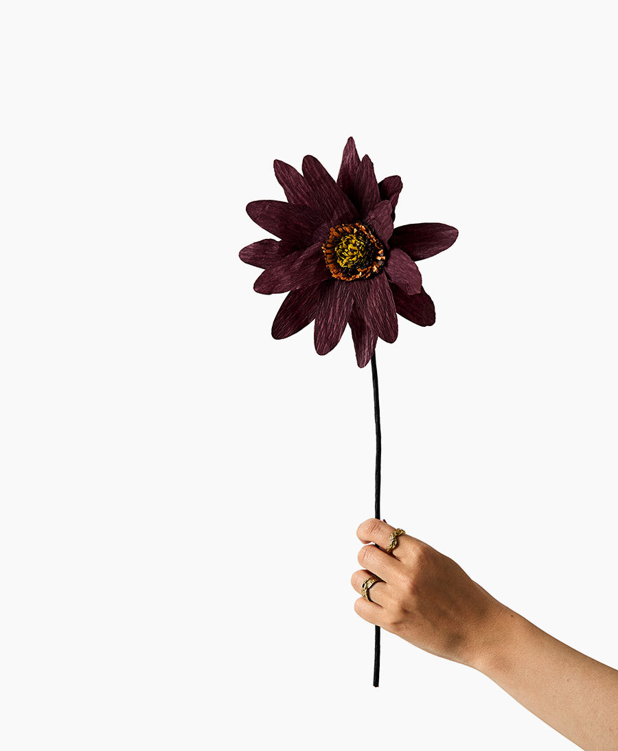 Papierblume Sunflower - Bordeaux