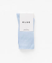 Pointelle Socken gerippter Feinstrick Klue in Hellblau
