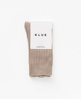 Pointelle Socken gerippter Feinstrick Klue in Moka