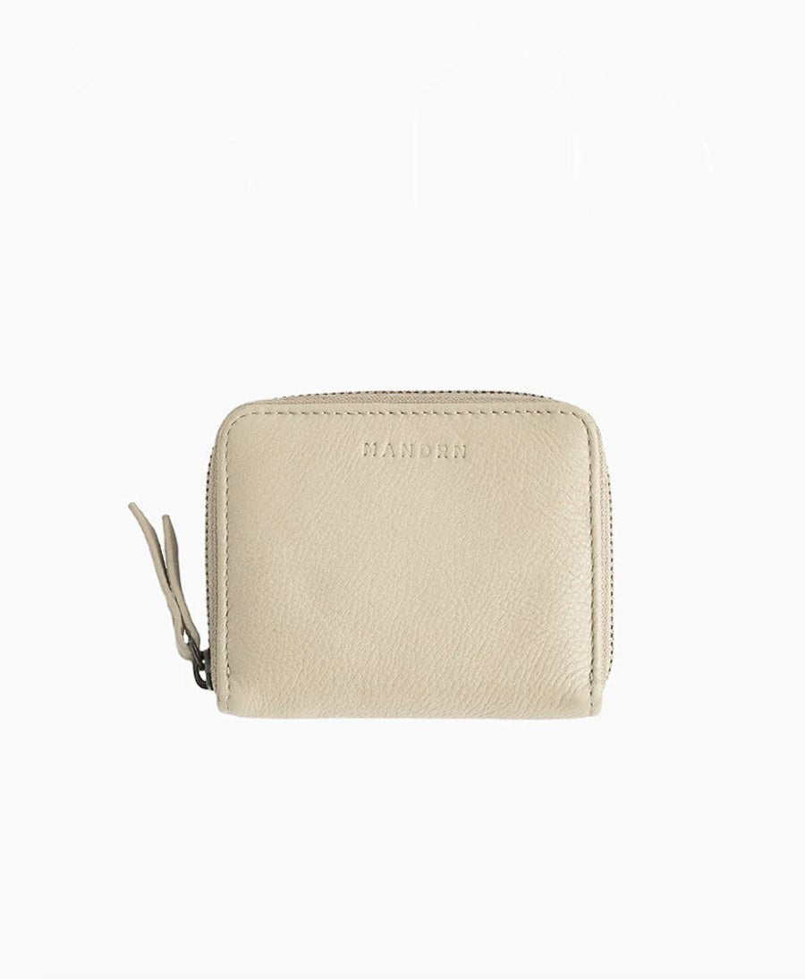 Portemonnaie aus Leder - Quin Wallet Bone - MANDRN - clomes
