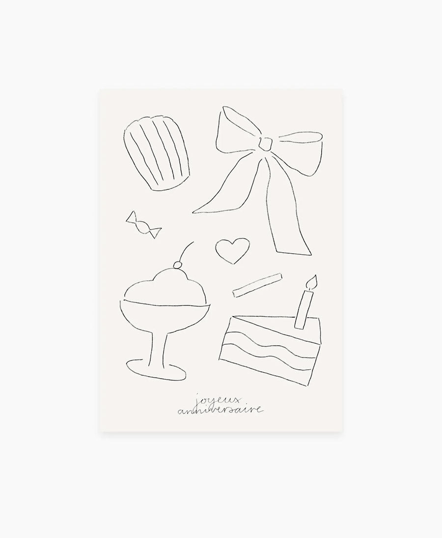 Postkarte "Joyeux Anniversaire"