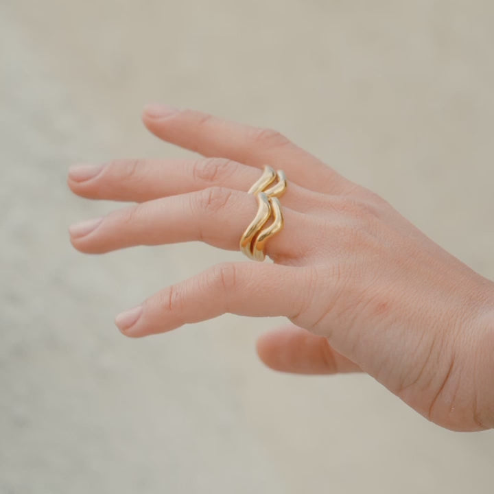 Ondea Fingerring vergoldet