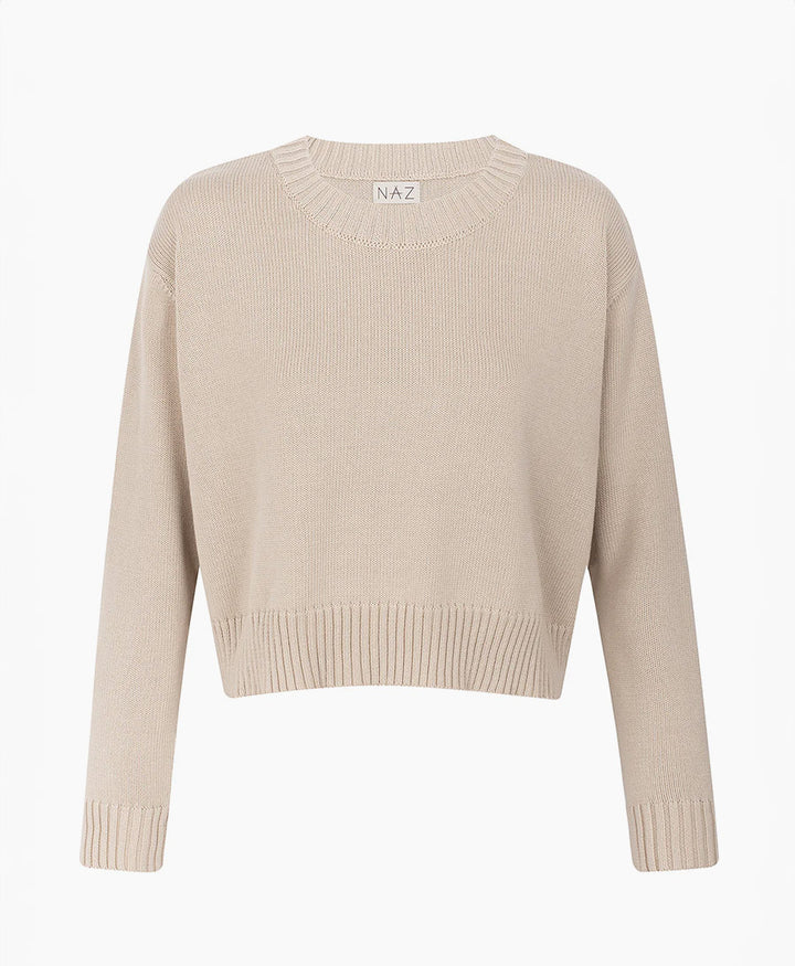 Strickpullover Claudia aus Baumwolle - Beige