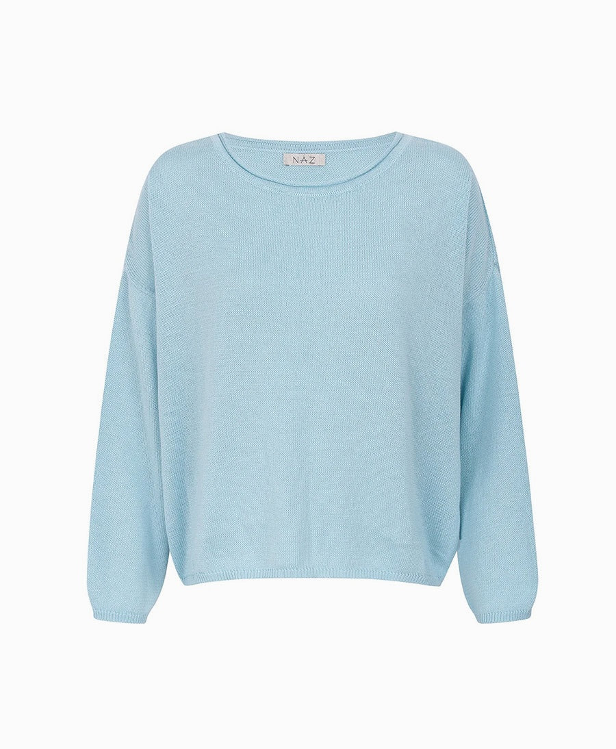 Strickpullover Sofie aus Baumwolle - Hellblau