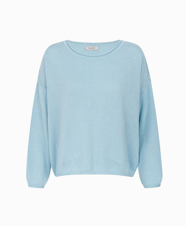 Strickpullover Sofie aus Baumwolle - Hellblau