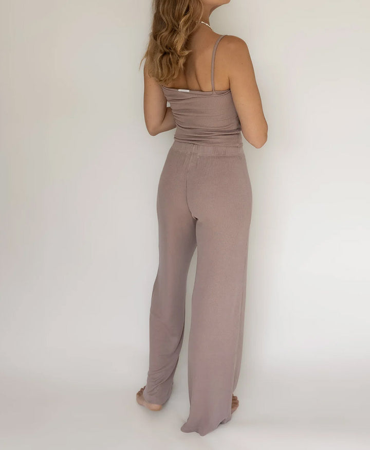 Stoffhose RIB PANTS - Taupe