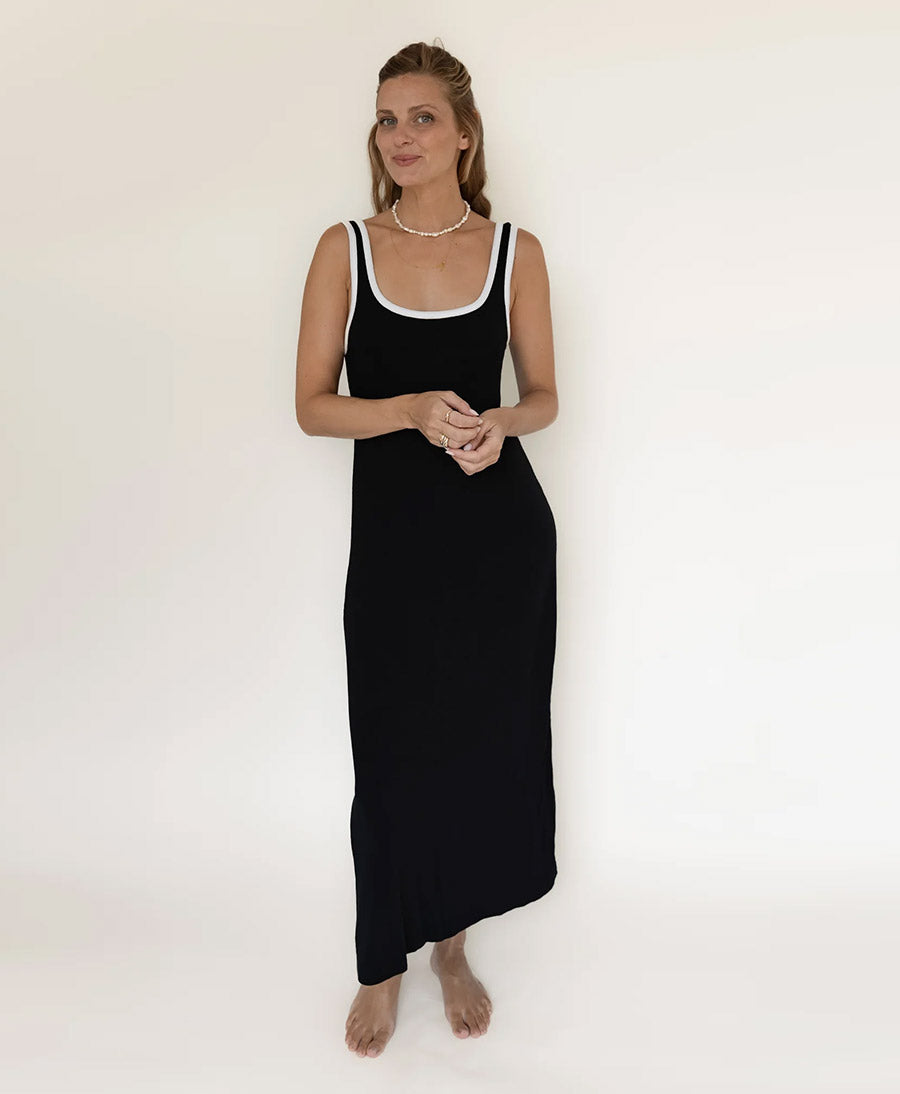 Kleid MIIA RIB DRESS - Schwarz