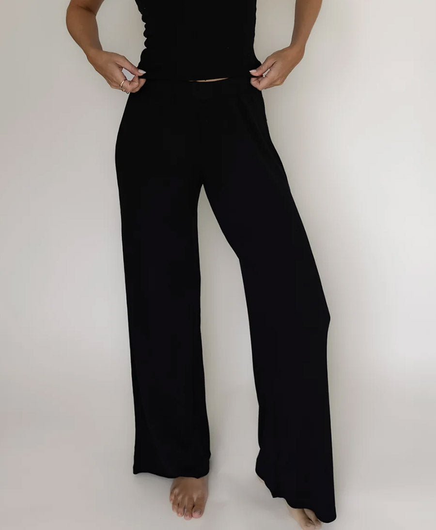Stoffhose RIB PANTS - Schwarz