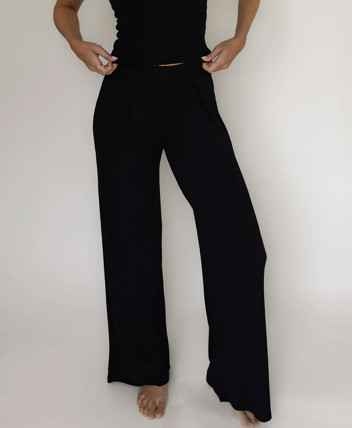Stoffhose RIB PANTS - Schwarz