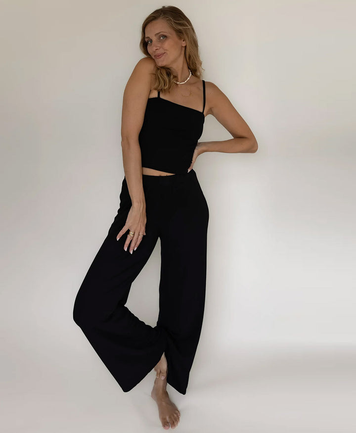 Stoffhose RIB PANTS - Schwarz