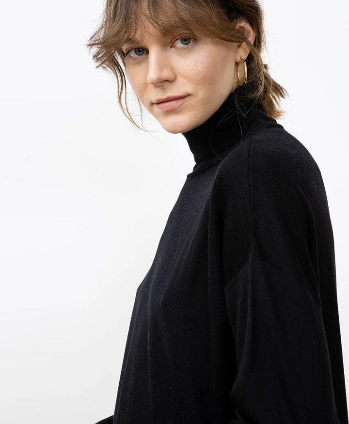 Rollkragenpullover PETRA - Schwarz - JUNGLE FOLK - clomes