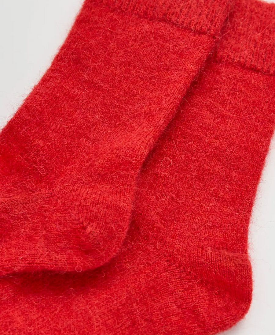 Weiche Alpaka Socken - Rot