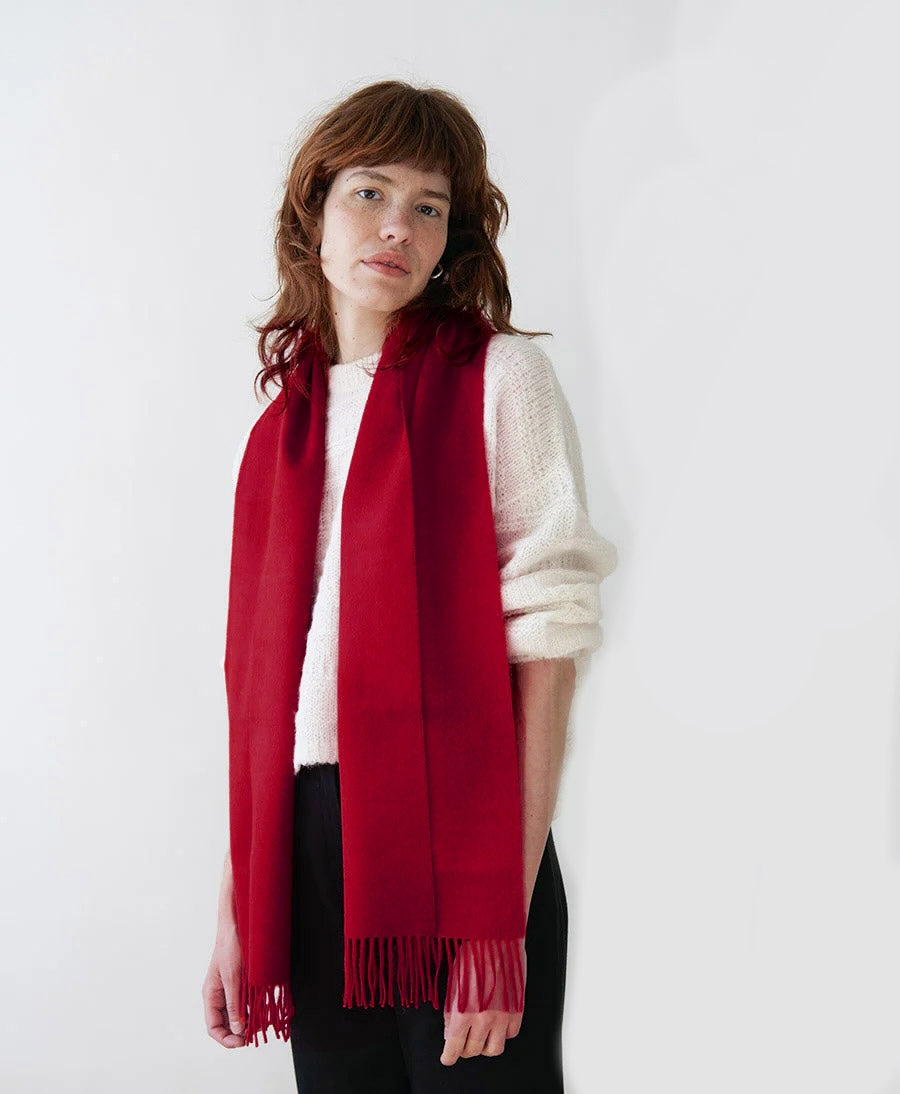 Schal CALLAO aus Baby-Alpakawolle - Vino Tinto