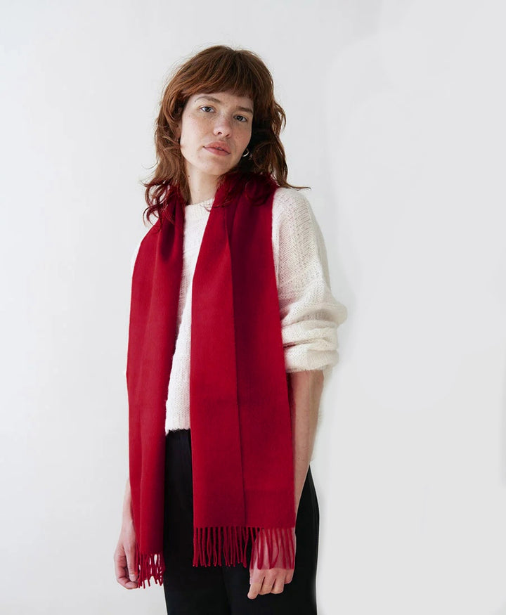 Schal CALLAO aus Baby-Alpakawolle - Vino Tinto