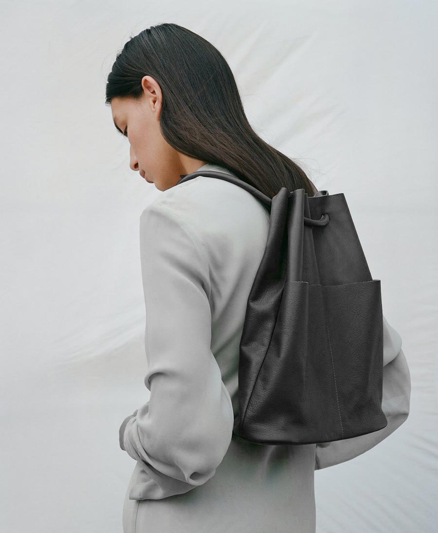 Rucksack LADE - Leder, schwarz - Are Studio - clomes
