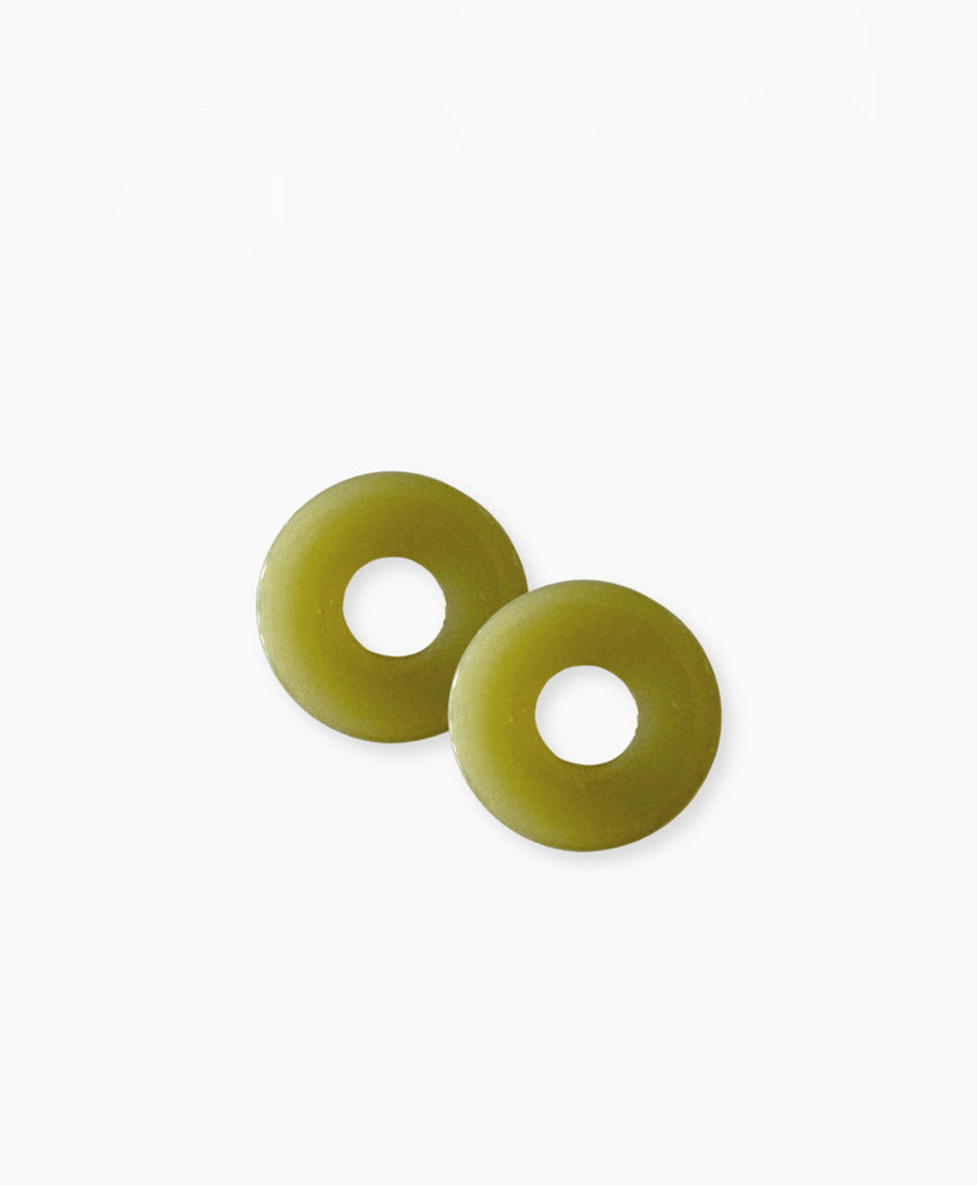 Runde Anhänger für Creolen aus Acetat - Kiwi
