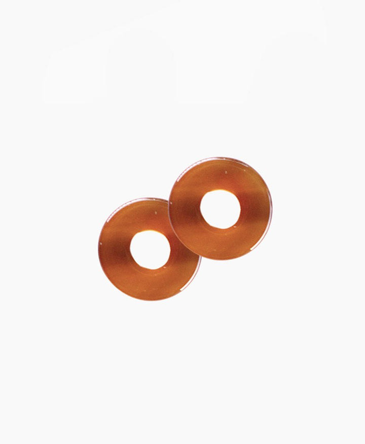 Runde Anhänger für Creolen aus Acetat - Caramel - Clomes - clomes