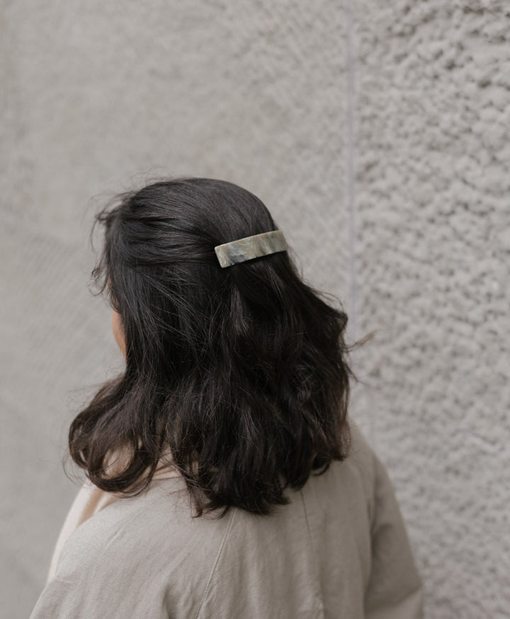 Haarspange CLEA aus Acetat - Salbei