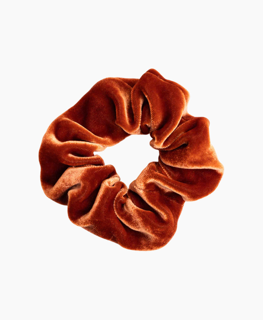 Medina Scrunchie Velvet aus Samt (Seide/Rayon) - Rostrot