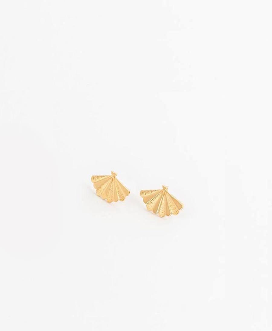 Santiago Shell Ohrstecker vergoldet - V Design Lab - clomes