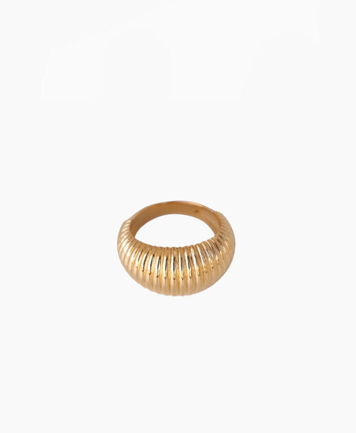 SAVOY Dome Ring vergoldet - V Design Lab - clomes