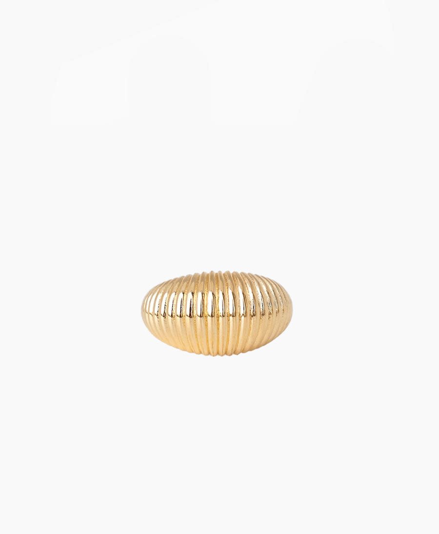 SAVOY Dome Ring vergoldet - V Design Lab - clomes