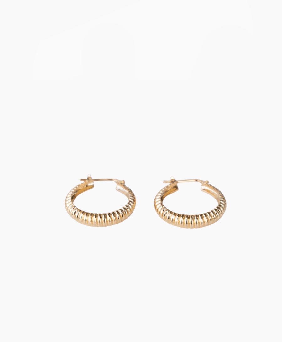 SAVOY Midi Hoops - Ohrringe vergoldet - V Design Lab - clomes