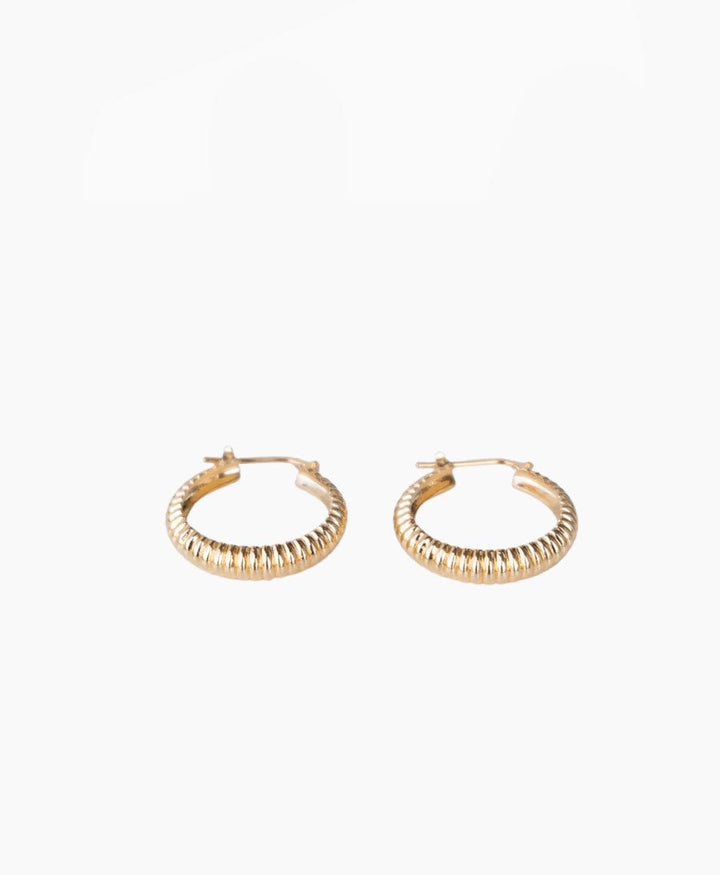 SAVOY Midi Hoops - Ohrringe vergoldet - V Design Lab - clomes