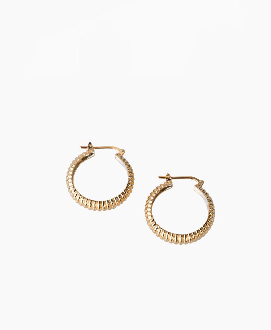 SAVOY Midi Hoops - Ohrringe vergoldet - V Design Lab - clomes