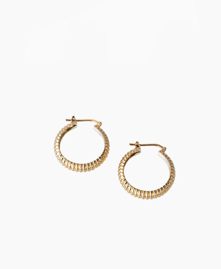 SAVOY Midi Hoops - Ohrringe vergoldet - V Design Lab - clomes