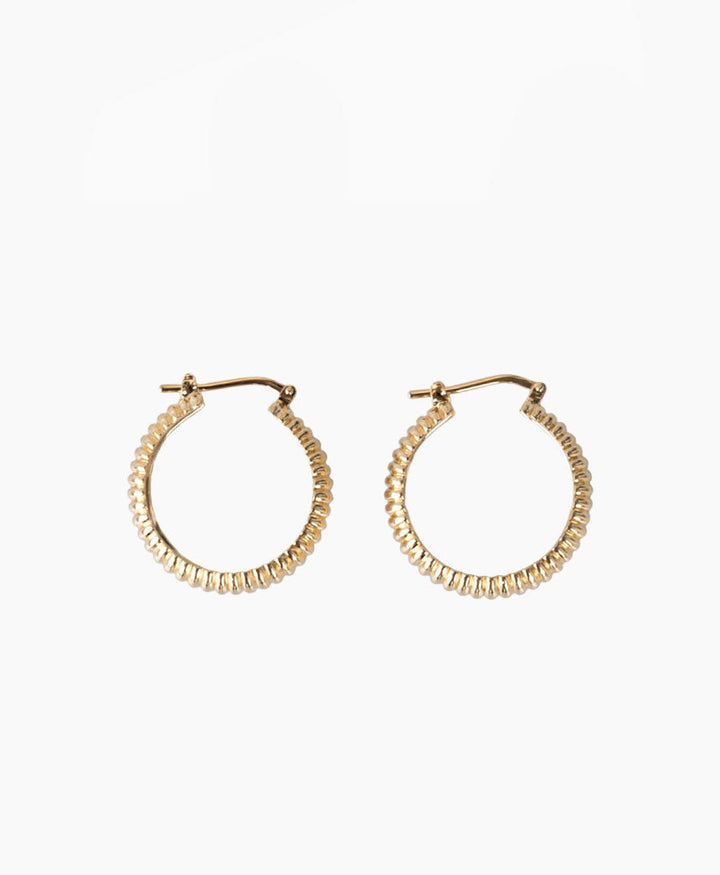 SAVOY Midi Hoops - Ohrringe vergoldet - V Design Lab - clomes
