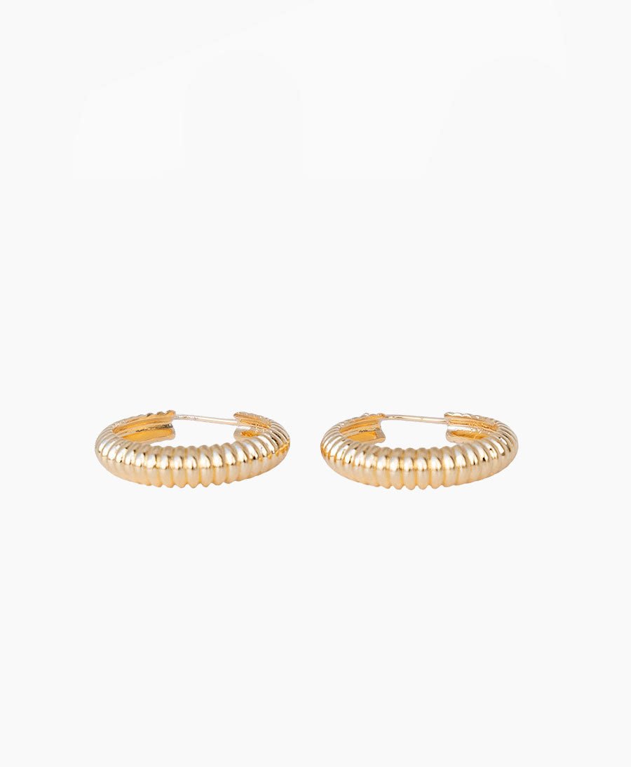 SAVOY Midi Hoops - Ohrringe vergoldet - V Design Lab - clomes