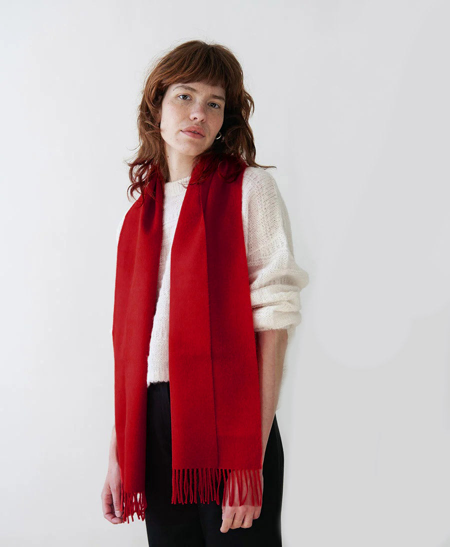 Schal CALLAO aus Baby-Alpakawolle - Vino Tinto
