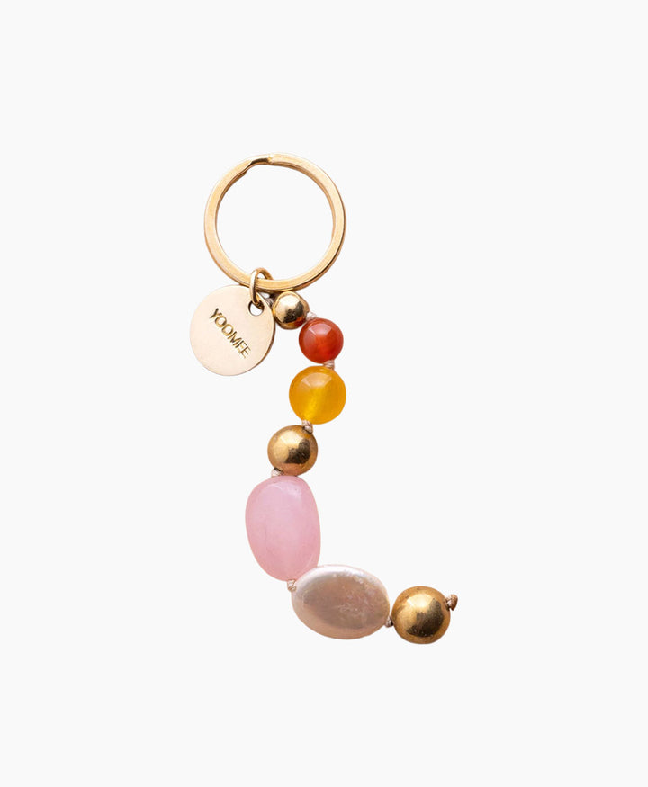 Schlüsselanhänger / Taschenanhänger aus Steinen JAMILA - Sunrise