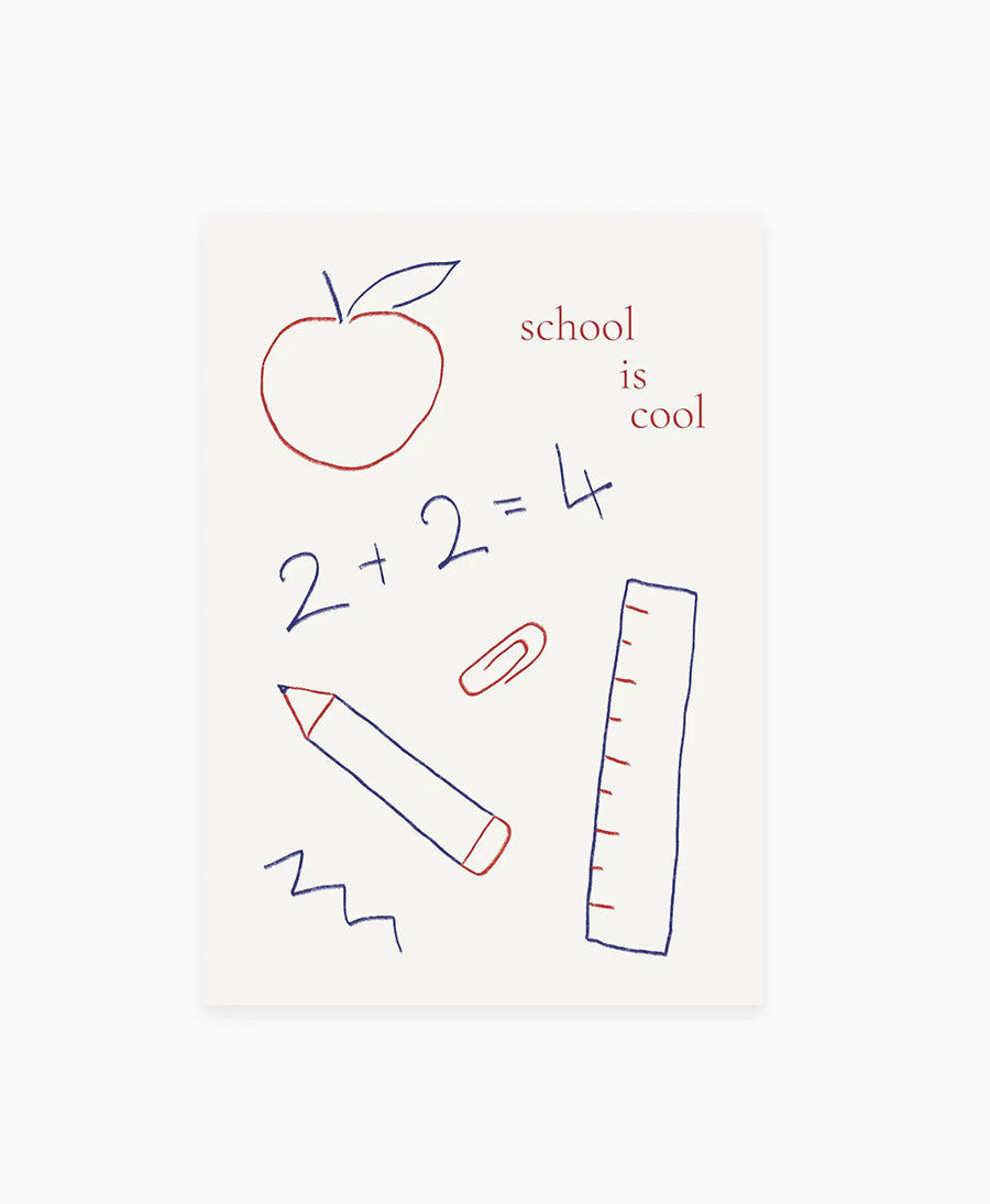 Postkarte "School is Cool"