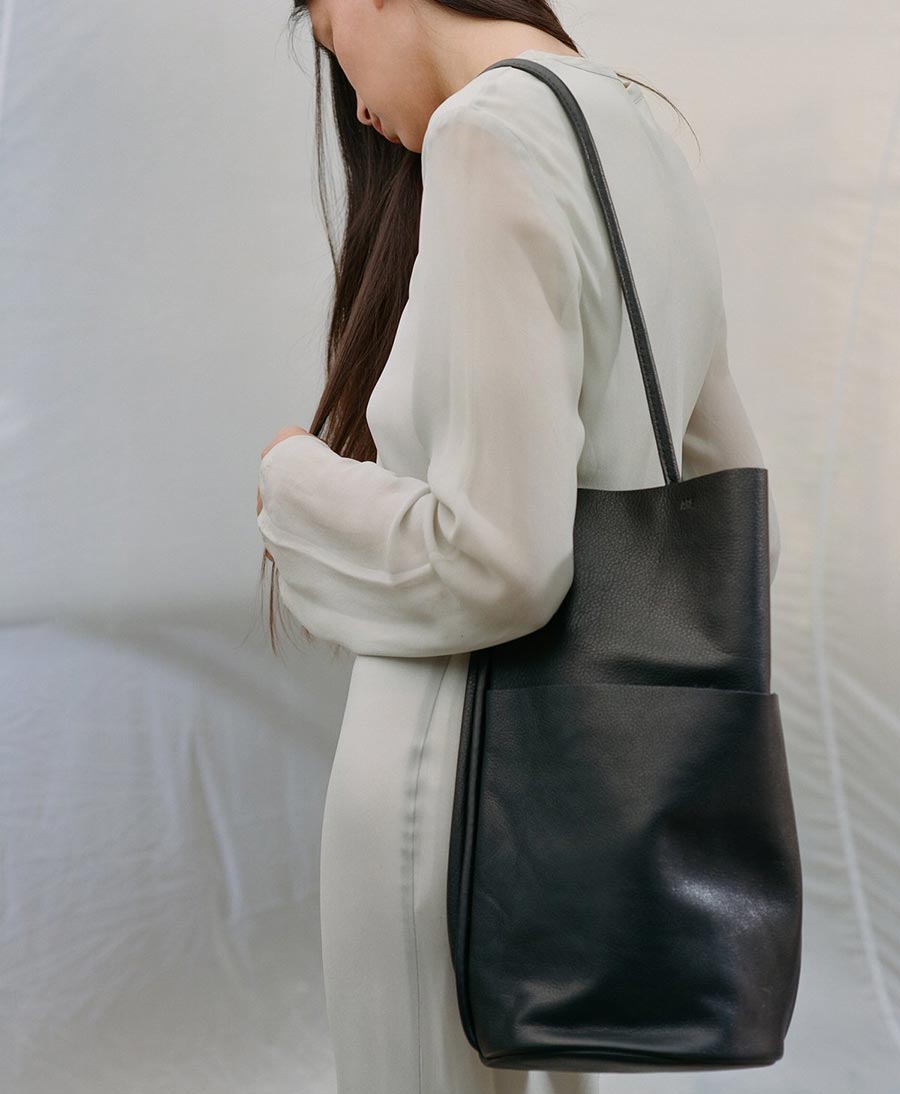 Schultertasche BUOY - Leder, schwarz - Are Studio - clomes